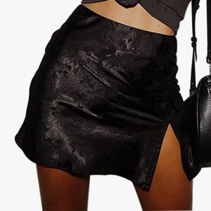 Black Lace Mini Skirt